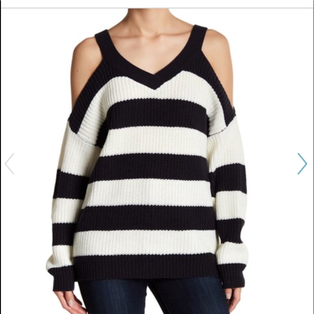 Open shoulder sweater